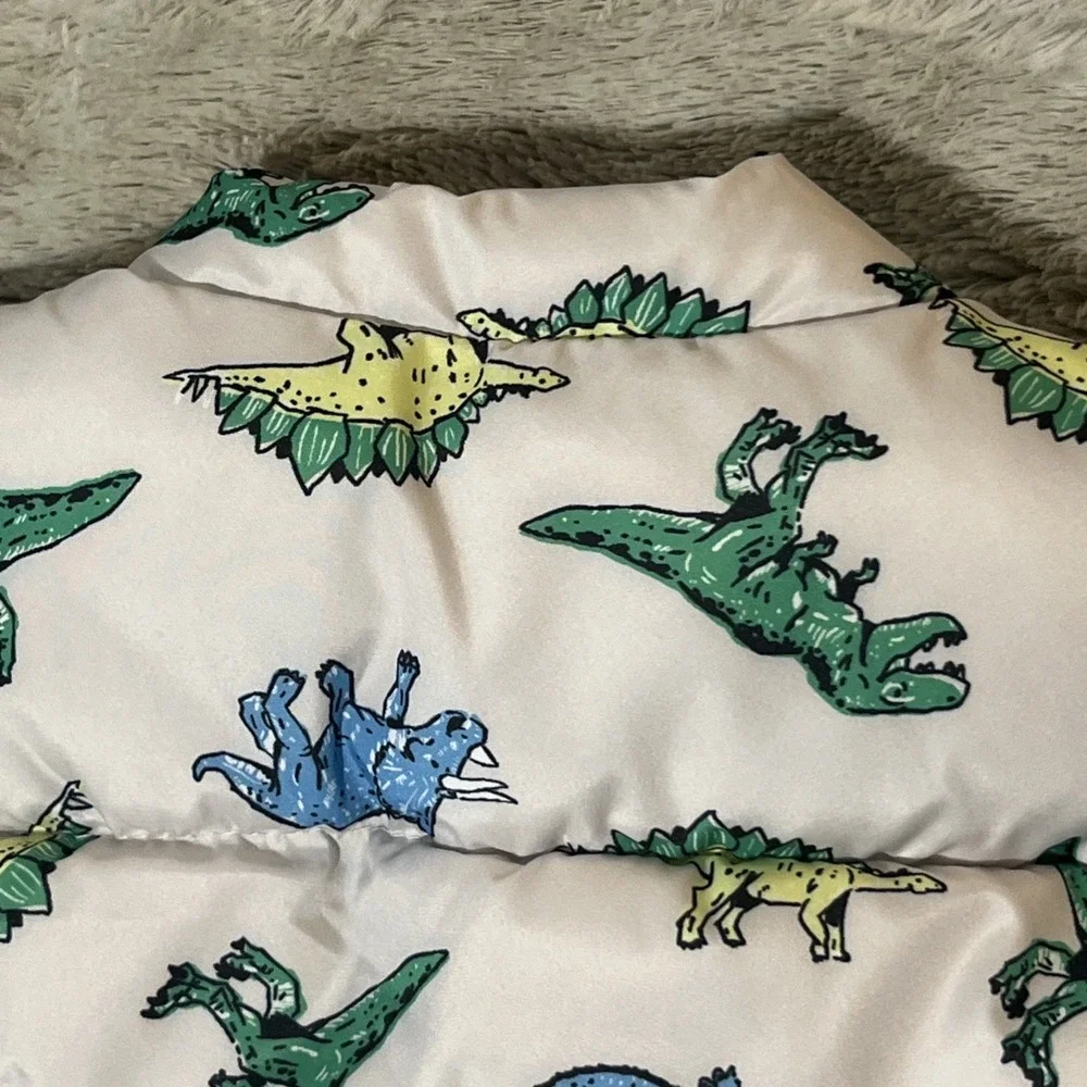Dinosaur Puffer Vest For Infants Size 3 - 6 Months Old Navy T-Rex